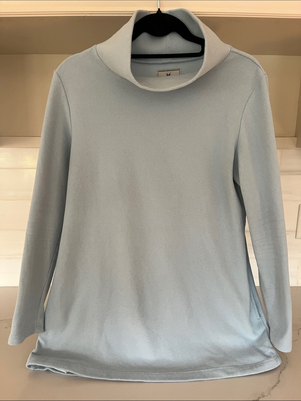 Dudley Stephens Park Slope Vello Fleece Pullover in Ice Blue size Large - Picture 3 of 9
